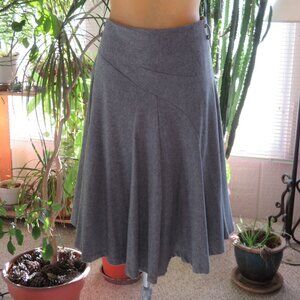 Vintage Jaloux gray wool midi skirt